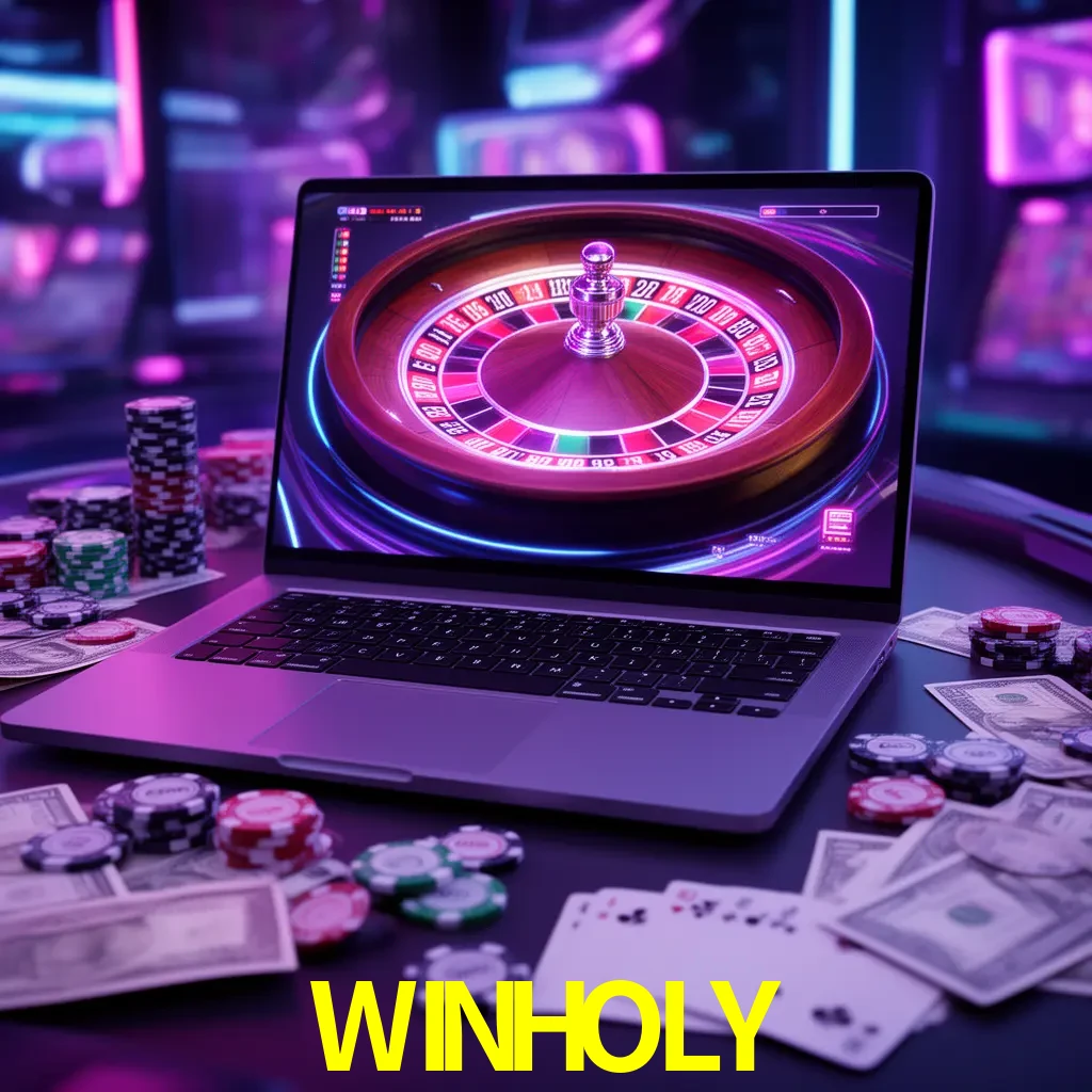 Centro móvil WINHOLY con casino, cajero, bonos, app y acceso de cuenta para México